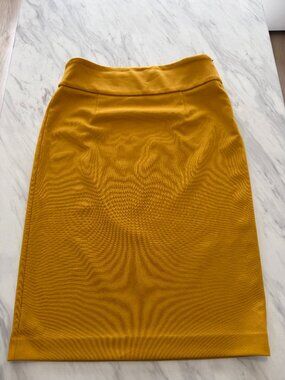 Premise Studio Mustard Yellow Pencil Skirt | Size 6 | Knee Length